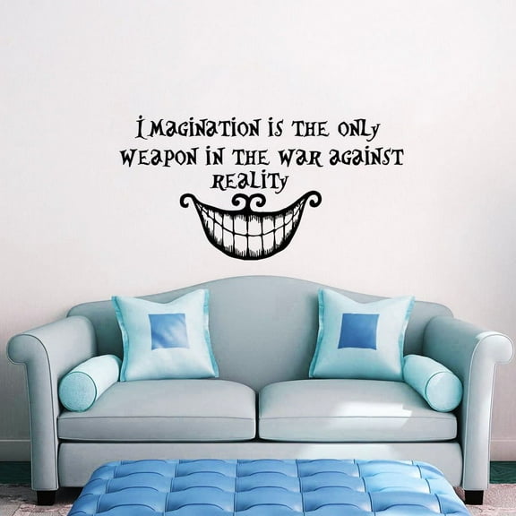Alice in Wonderland Wall Decal Alice Quote Decal Imagination is the Only Weapon Vinyl Stickers