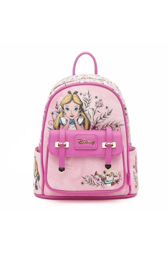 Alice in Wonderland WondaPop 11" Vegan Leather Fashion Mini Backpack