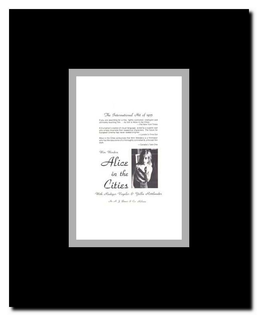 Alice in the Cities Framed Movie Poster