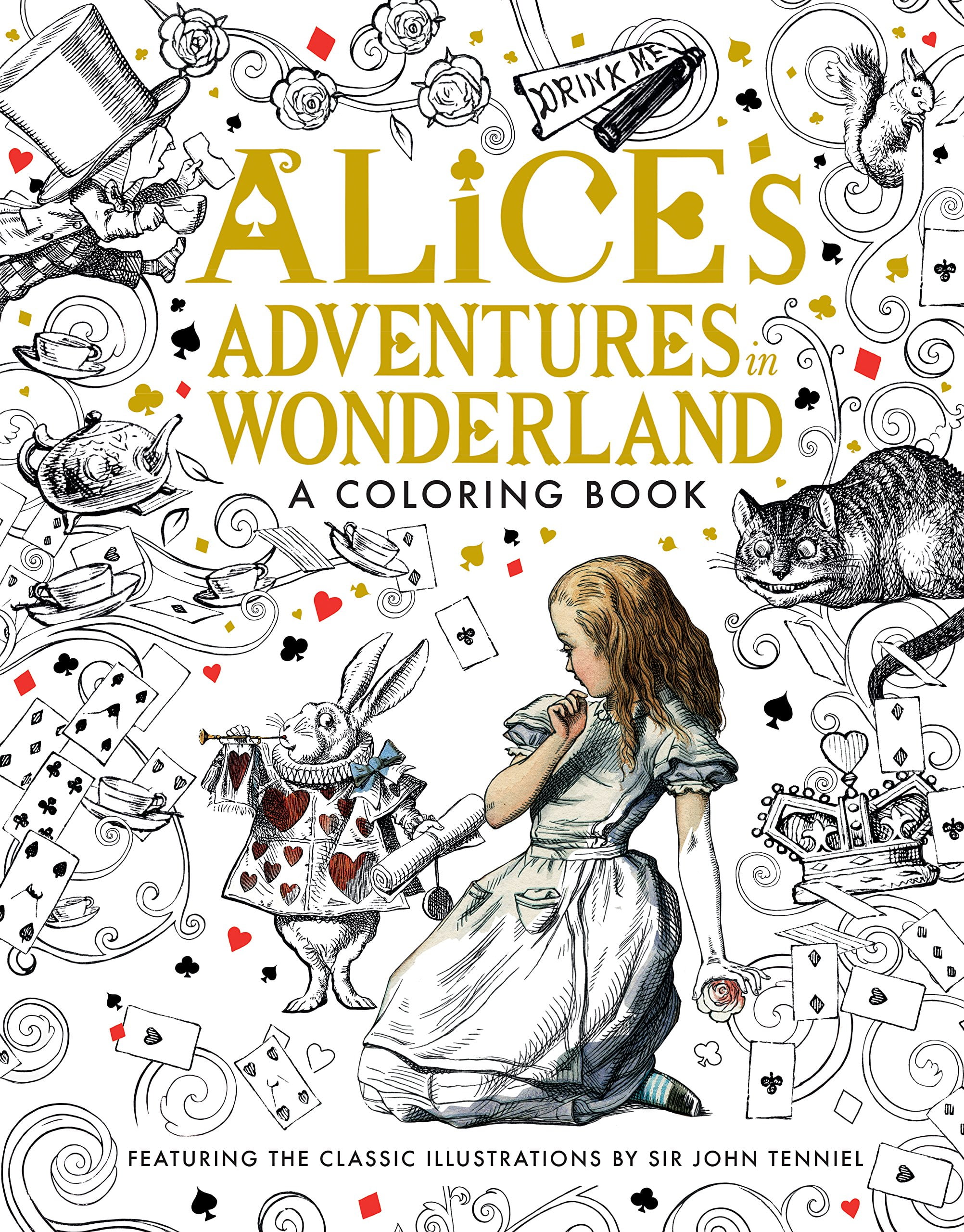 Alice's　(Paperback)　Wonderland:　A　Adventures　Book　in　Coloring
