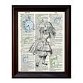 thumbnail image 1 of Alice with Clocks - Dictionary Art Print Printed On Authentic Vintage Dictionary Book Page - 8 x 10.5, 1 of 3