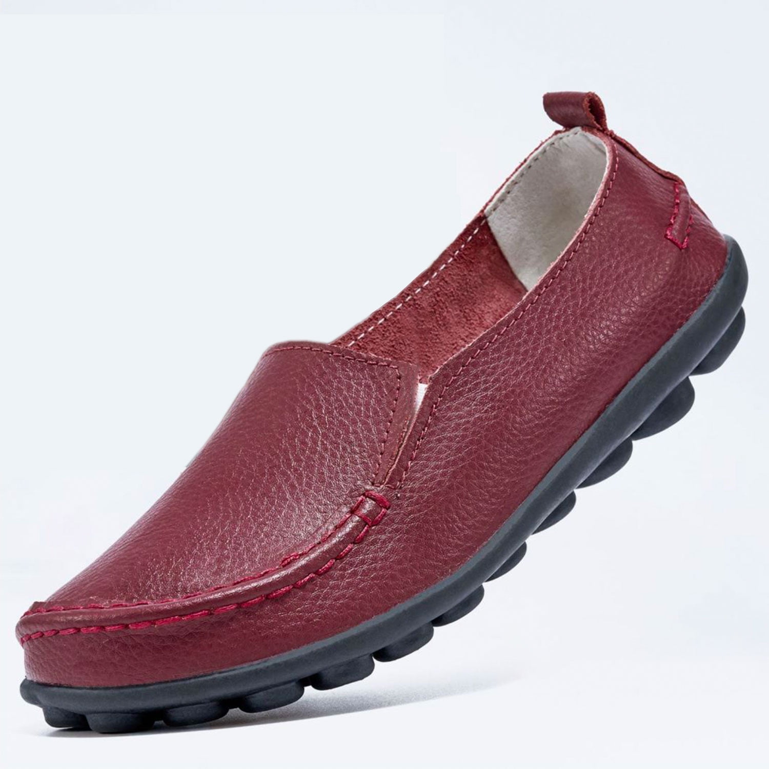 slip on leather sneakers ladies