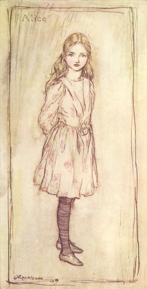 Alices Adventures in Wland 1907 Alice Canvas Art - A Rackham (24 x 36)