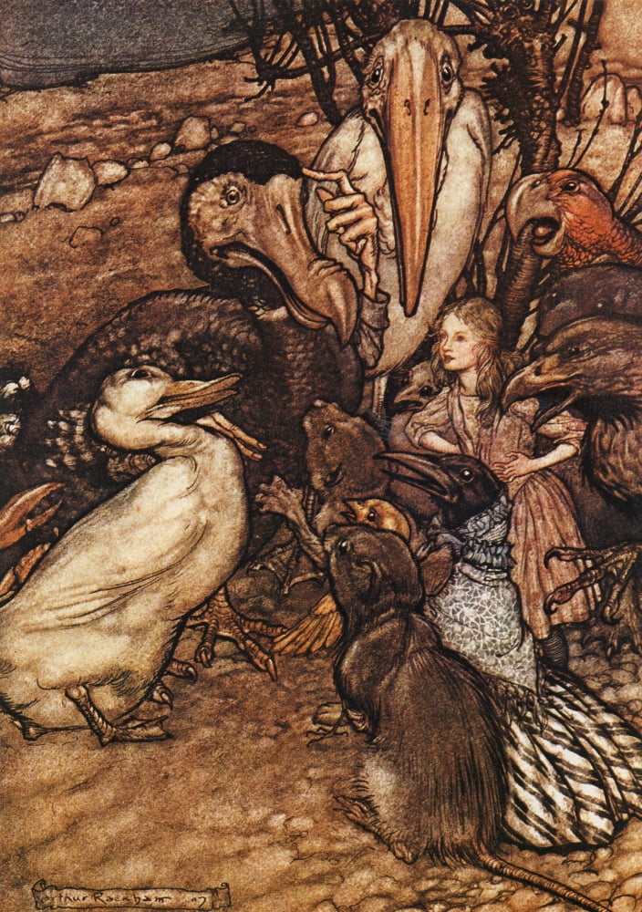Alices Adventures in Wland 1907 Who has won Canvas Art - A Rackham (18 x 24)