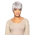 thumbnail image 1 of Alicia Beauty Foxy Silver Collections Elegant Short Pixie Bob with Bangs Feathered Layers, Premium Synthetic Fibers Gorgeous Grey Wig, Secure Fabulously Natural Look & Feel - CELIA (SILVER), 1 of 3