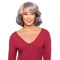 thumbnail image 1 of Alicia Beauty Foxy Silver Collections Wavy Medium Style Wigs, Blend of 100% Human Hair and Fusion Heat high Temperature Fiber, Gorgeous Grey J Part Lace Wig - HH STERLING (2), 1 of 3