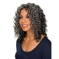 thumbnail image 1 of GLENDA (Foxy Silver) - Synthetic Mono Front Half Wig in OFF BLACK, 1 of 3