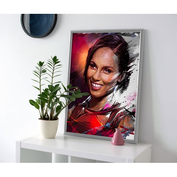Alicia Keys Art Poster or Canvas Wall Art