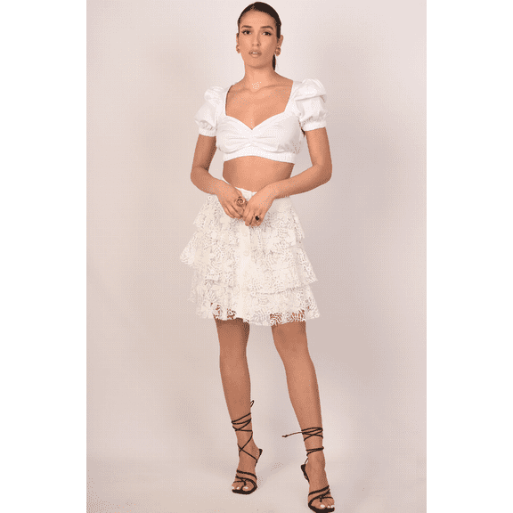 Alicia White Lace Skirt