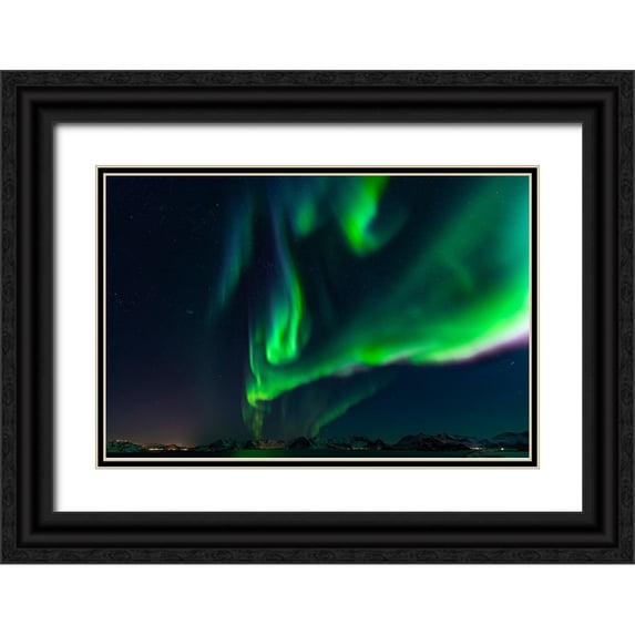 Alicke, Bjoern 14x11 Black Ornate Wood Framed with Double Matting Museum Art Print Titled - Dancing Lights