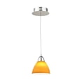 thumbnail image 1 of Alico Piatto LED Pendant in Chrome with Yellow Glass, 1 of 2