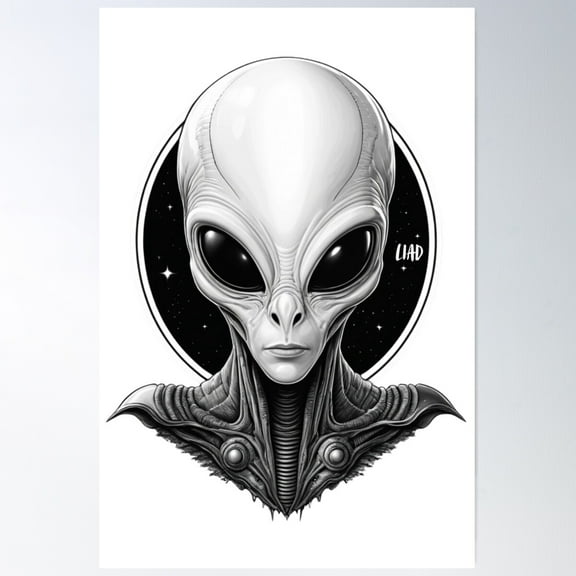 Alien 1 Poster Wall Art, Modern Wall Decor For Living Room Bedroom, 8x12 UNFRAMED