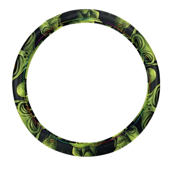 Alien 14.5 Inch Printing PVC Leather Auto Accessories Steering Wheel Cover Car Wheel Covers Steering Wheel Covers