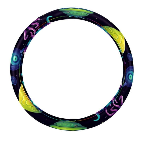 Alien 14.5 Inch Printing PVC Leather Car Wheel Cover Steering Wheel Cover Auto Accessories