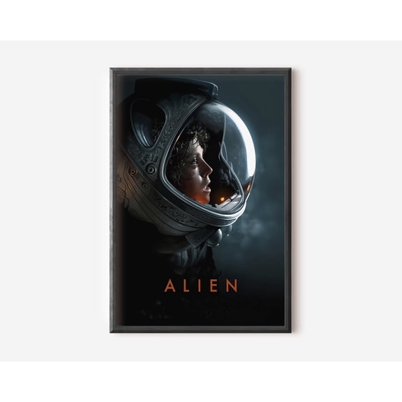 1979 Alien Movie Poster Retro Science Fiction Scifi Wall Art, Unframed Canvas 24x36in