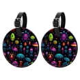 thumbnail image 1 of Alien 2pcs PU Leather Round Bag Tags Suitcase Handbag Tags with Privacy Cover and Name ID Tag for Travel Luggage, Handbags, Backpacks, School Bags, 1 of 6