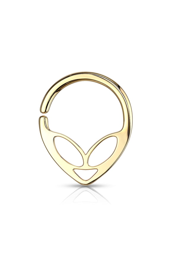 Alien 316L Surgical Steel Bendable Hoop Ring for Nose Septum, Daith or Ear Cartilage