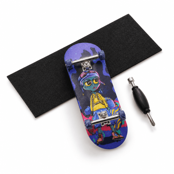 Alien 34mm Professional Wood Fingerboard with CNC Swirl Wheels