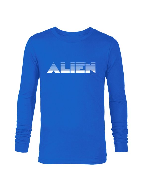 Alien 45th Anniversary 1979 Movie Classic Title Logo - Long Sleeve T-Shirt for Men - Customized-Navy