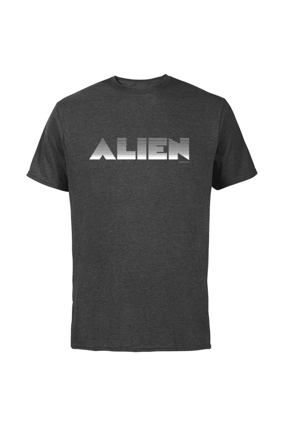 Alien 45th Anniversary 1979 Movie Classic Title Logo - Short Sleeve Cotton T-Shirt for Adults - Customized-Charcoal