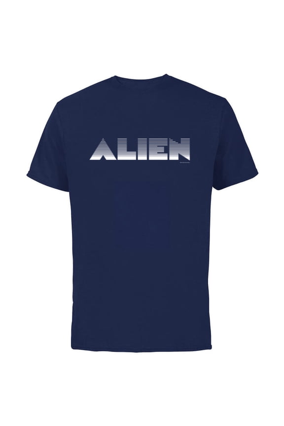 Alien 45th Anniversary 1979 Movie Classic Title Logo - Short Sleeve Cotton T-Shirt for Adults - Customized-Navy