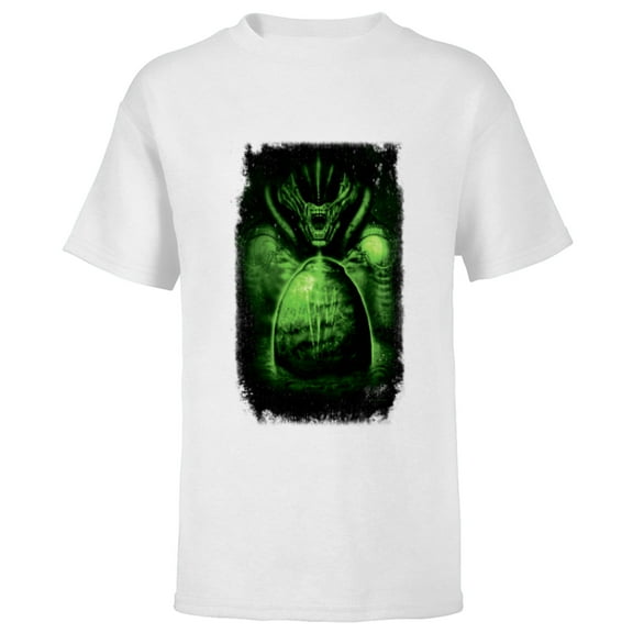 Alien 45th Anniversary 1979 Movie Xenomorph and Egg Art - Short Sleeve T-Shirt for Kids - Customized-White