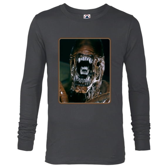 Alien 45th Anniversary AVP: Alien vs. Predator Xenomorph - Long Sleeve T-Shirt for Men - Customized-Charcoal Heather