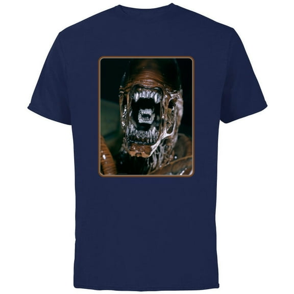 Alien 45th Anniversary AVP: Alien vs. Predator Xenomorph - Short Sleeve Cotton T-Shirt for Adults - Customized-Navy