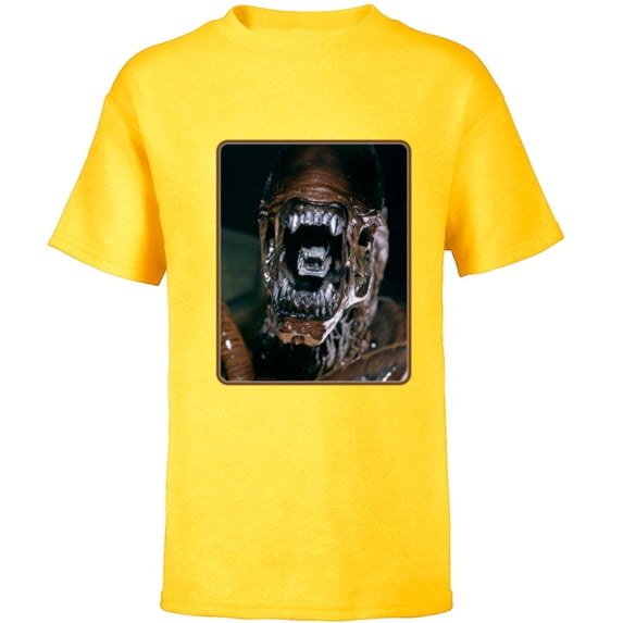 Alien 45th Anniversary AVP: Alien vs. Predator Xenomorph - Short Sleeve T-Shirt for Kids - Customized-Yellow