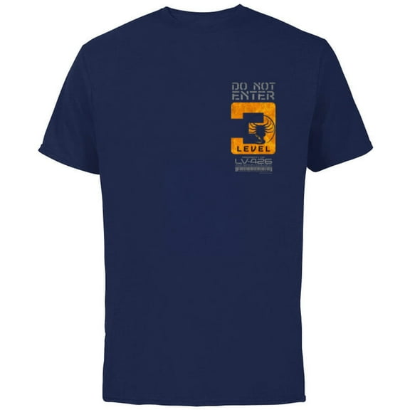 Alien 45th Anniversary Aliens 1986 Facehugger Level 3 LV-426 - Short Sleeve Cotton T-Shirt for Adults - Customized-Navy