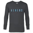 thumbnail image 1 of Alien 45th Anniversary Aliens 1986 Movie Sequel Title Logo - Long Sleeve T-Shirt for Men - Customized-Charcoal Heather, 1 of 5