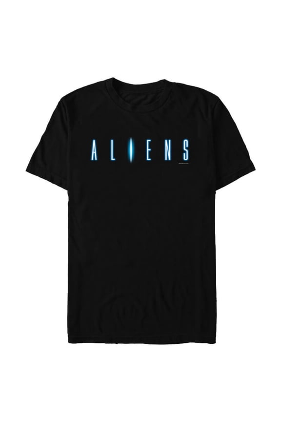 Alien 45th Anniversary Aliens 1986 Movie Sequel Title Logo - Short Sleeve Blended T-Shirt for Adults - Customized-Black