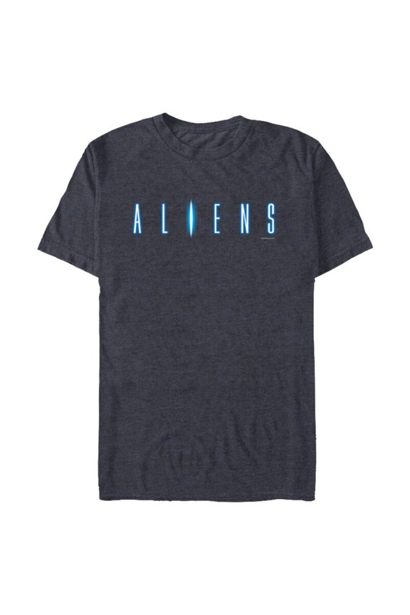 Alien 45th Anniversary Aliens 1986 Movie Sequel Title Logo - Short Sleeve Blended T-Shirt for Adults - Customized-Navy Heather