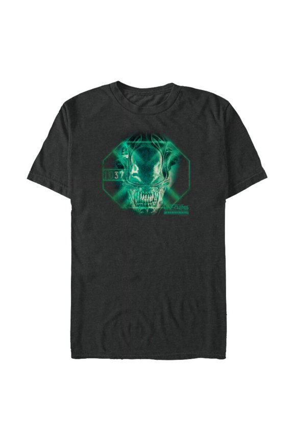 Alien 45th Anniversary Aliens Movie Xenomorph Scan LV-426 - Short Sleeve Blended T-Shirt for Adults - Customized-Dark Heather