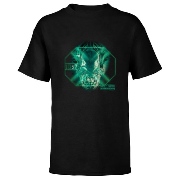 Alien 45th Anniversary Aliens Movie Xenomorph Scan LV-426 - Short Sleeve T-Shirt for Kids - Customized-Black