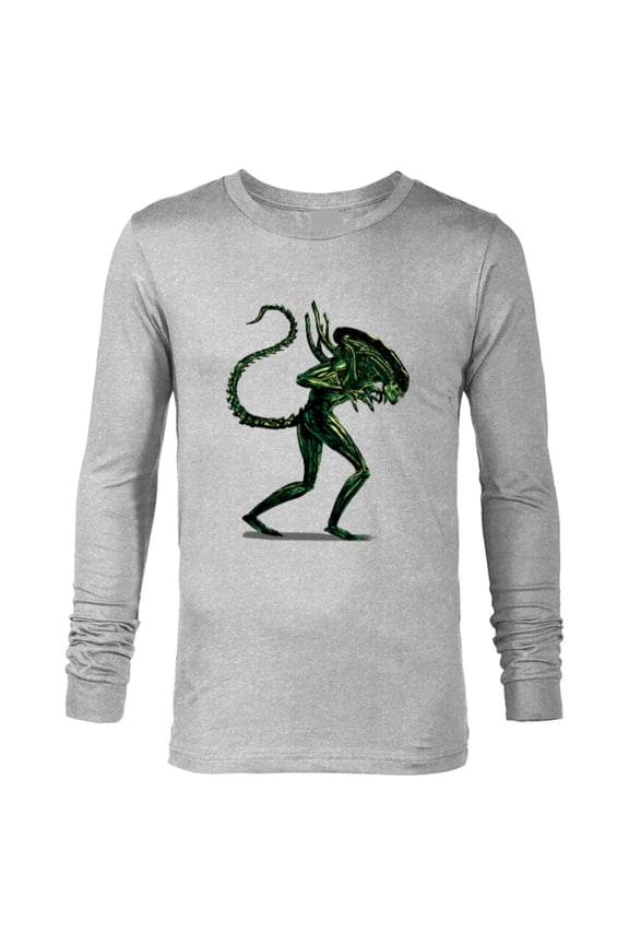 Alien 45th Anniversary Classic Xenomorph Graphic Novel Art - Long Sleeve T-Shirt for Men - Customized-Athletic Heather