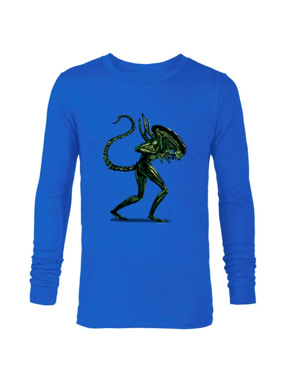 Alien 45th Anniversary Classic Xenomorph Graphic Novel Art - Long Sleeve T-Shirt for Men - Customized-Navy
