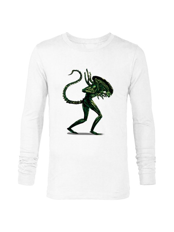 Alien 45th Anniversary Classic Xenomorph Graphic Novel Art - Long Sleeve T-Shirt for Men - Customized-White