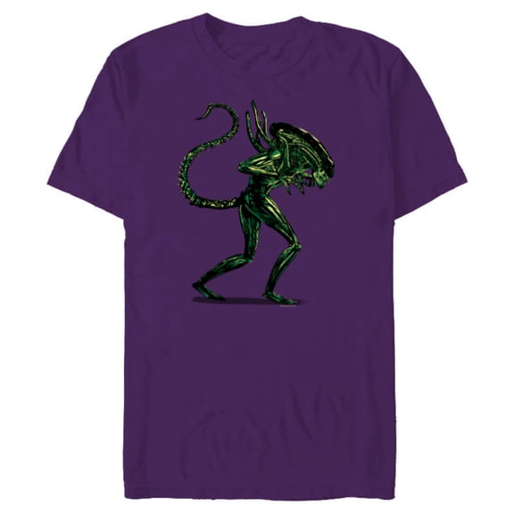 Alien 45th Anniversary Classic Xenomorph Graphic Novel Art - Short Sleeve Blended T-Shirt for Adults - Customized-Purple