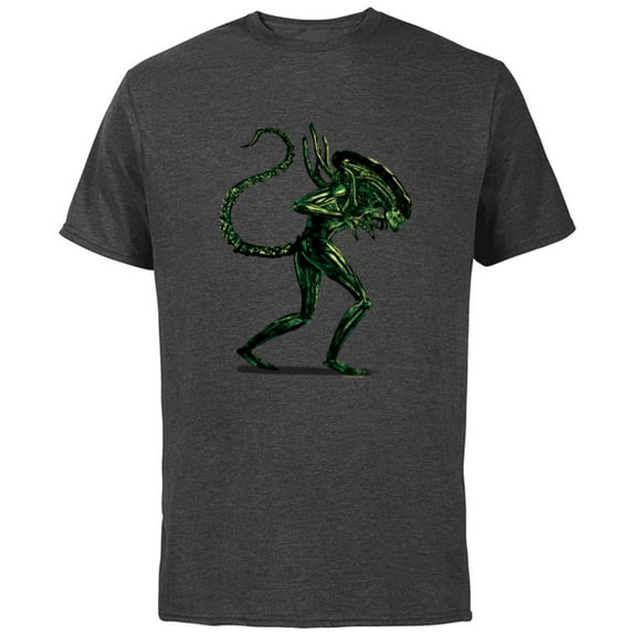 Alien 45th Anniversary Classic Xenomorph Graphic Novel Art - Short Sleeve Cotton T-Shirt for Adults - Customized-Charcoal