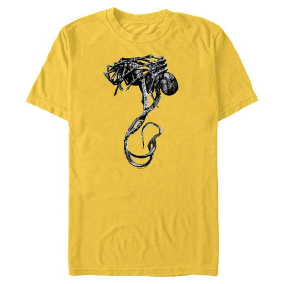 Alien 45th Anniversary Covenant David’s Drawings Facehuggers - Short Sleeve Blended T-Shirt for Adults - Customized-Yellow