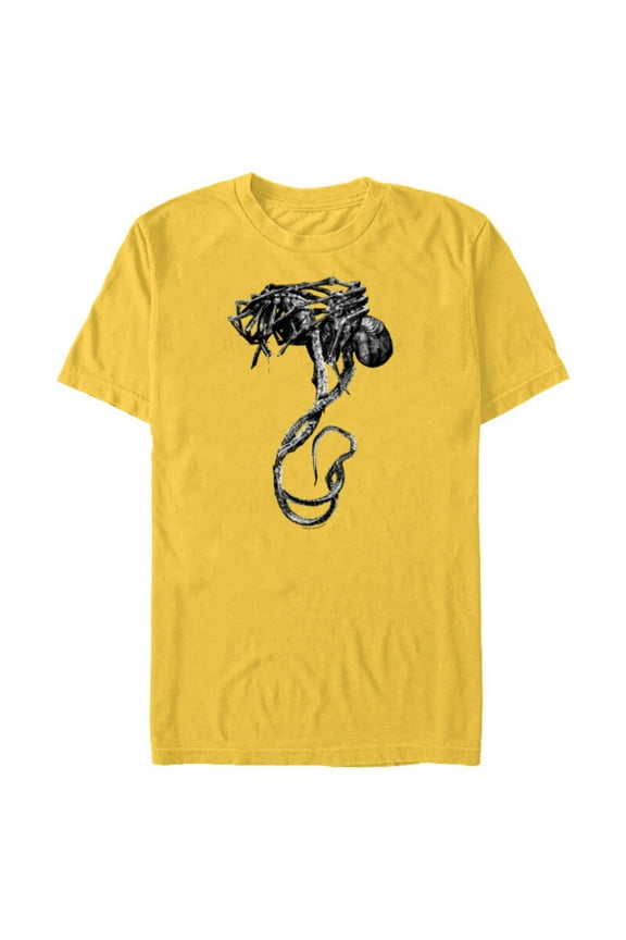 Alien 45th Anniversary Covenant David’s Drawings Facehuggers - Short Sleeve Blended T-Shirt for Adults - Customized-Yellow