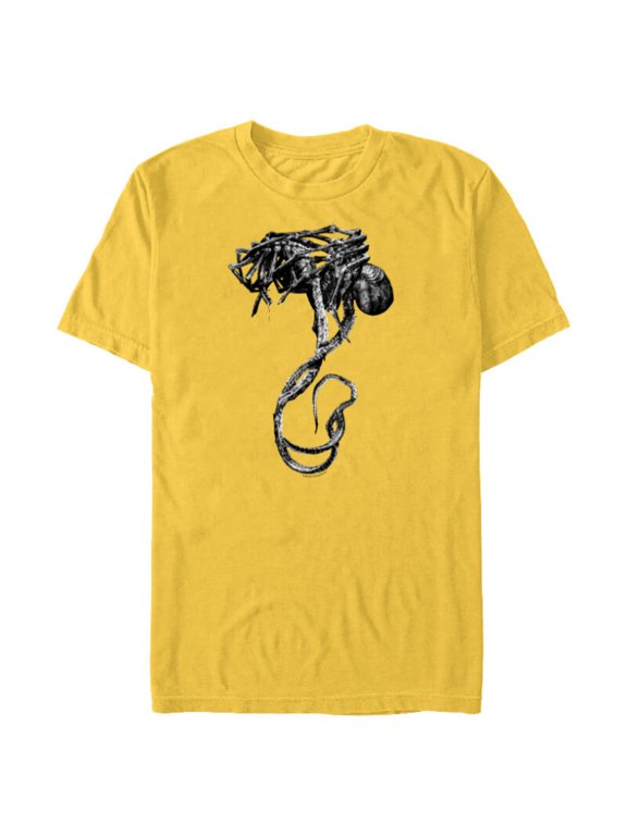 Alien 45th Anniversary Covenant David’s Drawings Facehuggers - Short Sleeve Blended T-Shirt for Adults - Customized-Yellow