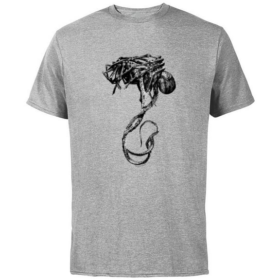 Alien 45th Anniversary Covenant David’s Drawings Facehuggers - Short Sleeve Cotton T-Shirt for Adults - Customized-Athletic Heather