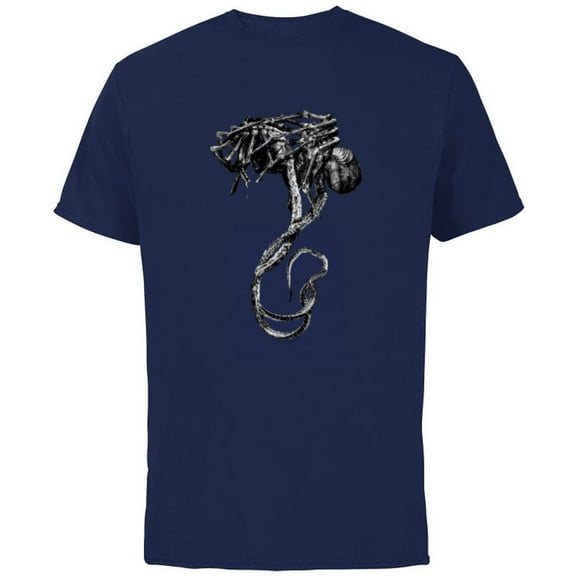 Alien 45th Anniversary Covenant David’s Drawings Facehuggers - Short Sleeve Cotton T-Shirt for Adults - Customized-Navy