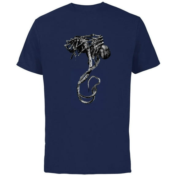 Alien 45th Anniversary Covenant David’s Drawings Facehuggers - Short Sleeve Cotton T-Shirt for Adults - Customized-Navy