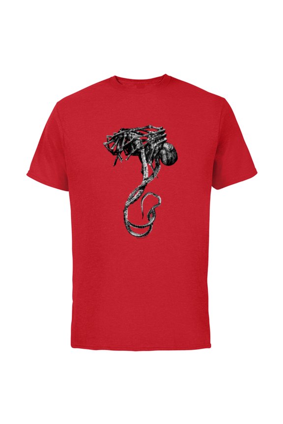 Alien 45th Anniversary Covenant David’s Drawings Facehuggers - Short Sleeve Cotton T-Shirt for Adults - Customized-Red
