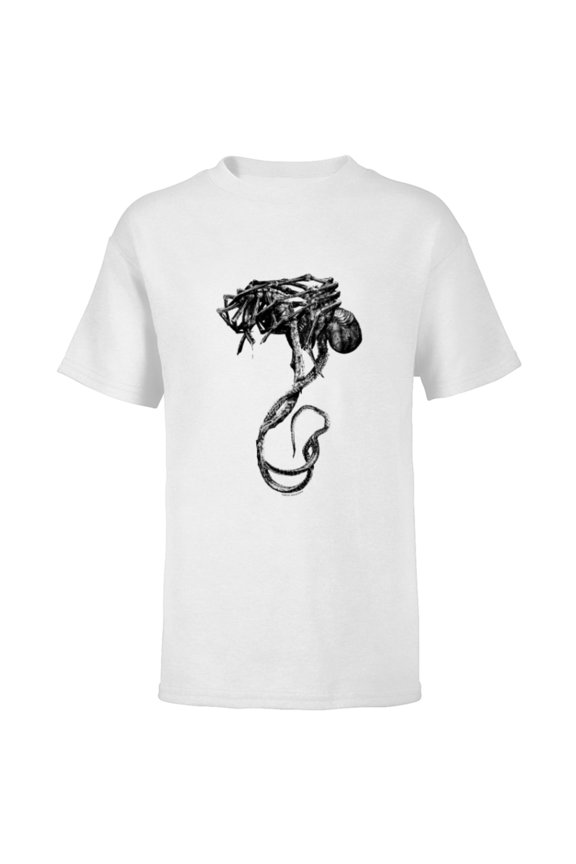 Alien 45th Anniversary Covenant David’s Drawings Facehuggers - Short Sleeve T-Shirt for Kids - Customized-White
