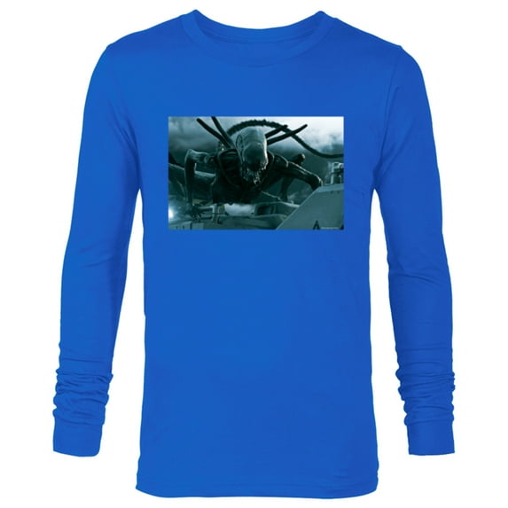 Alien 45th Anniversary Covenant Xenomorph Praetomorph Attack - Long Sleeve T-Shirt for Men - Customized-Navy