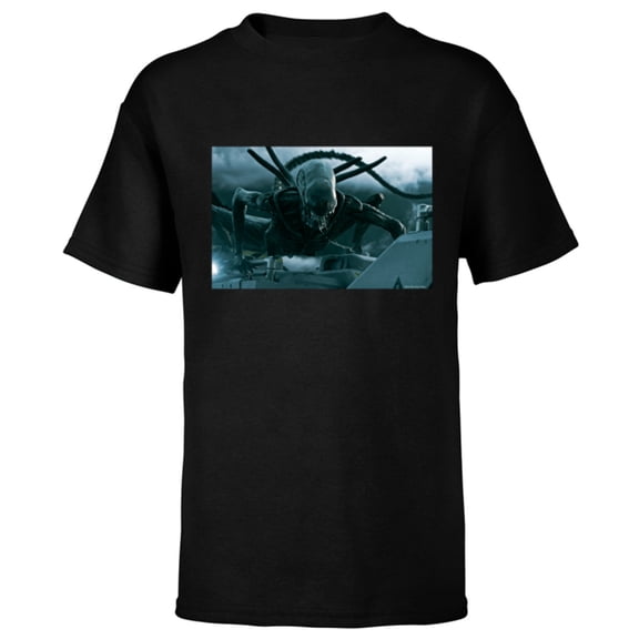 Alien 45th Anniversary Covenant Xenomorph Praetomorph Attack - Short Sleeve T-Shirt for Kids - Customized-Black